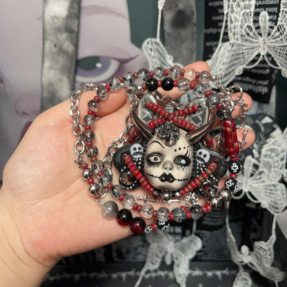 Gothic Polymer Clay Necklace