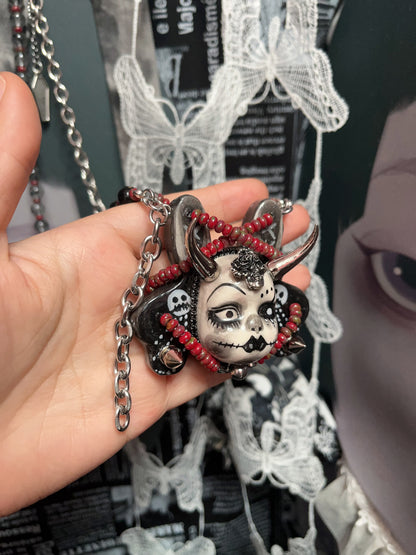 Gothic Polymer Clay Necklace