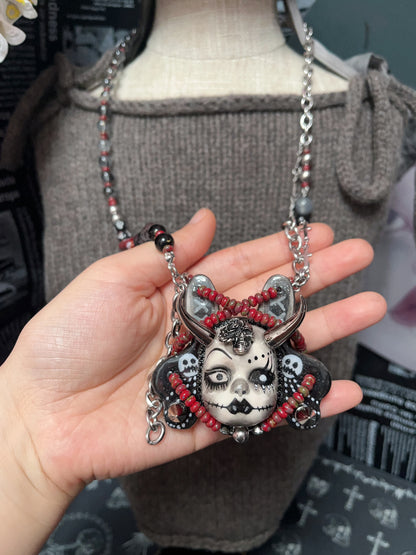 Gothic Polymer Clay Necklace
